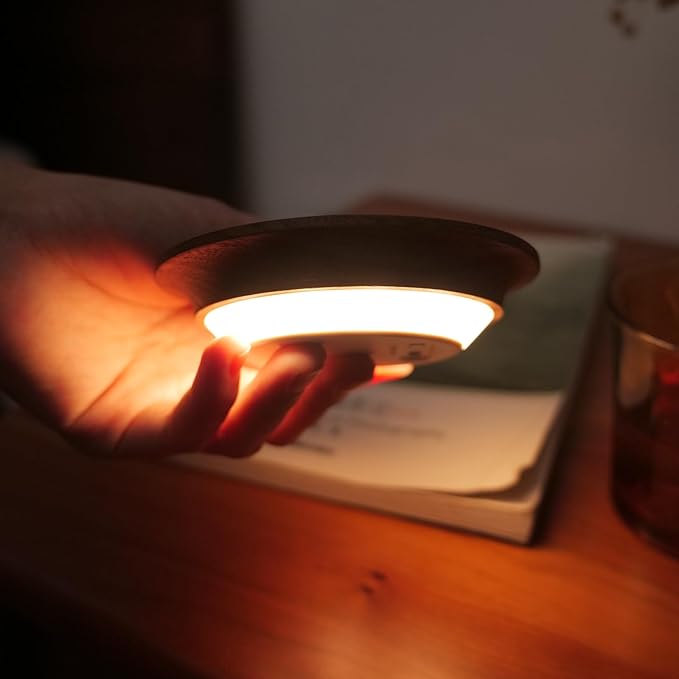 Motion Sensor Night Light Wood Rechargeable Battery-Powered Stick-On Step - Image 8