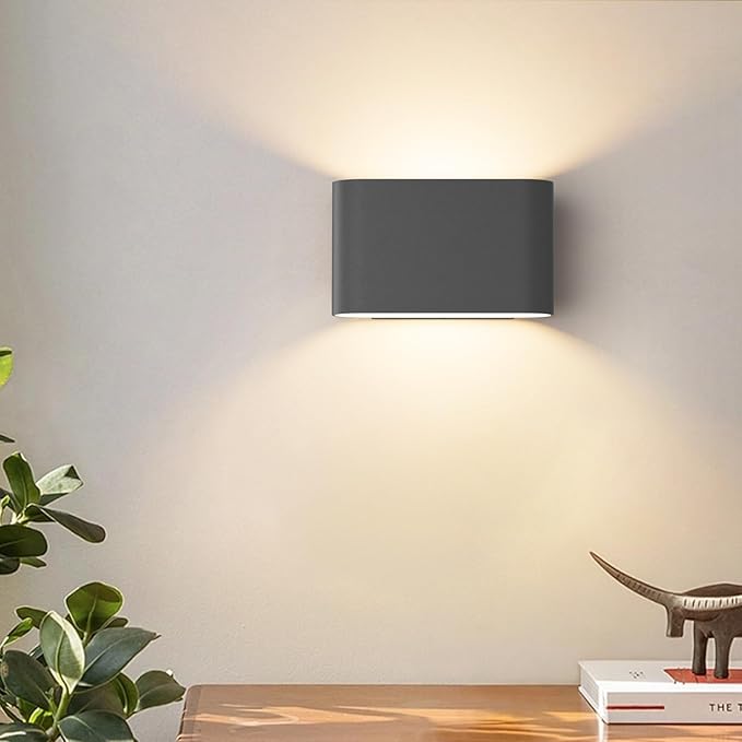 Aipsun Black Modern LED Wall Sconces 4 Packs Indoor Wall Lights Hardwired Up - Image 8