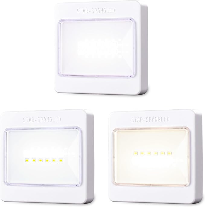 STAR-SPANGLED 3 Pack 3.7” Dimmable Push Tap Lights, Stick on LED Touch Lights - Image 8