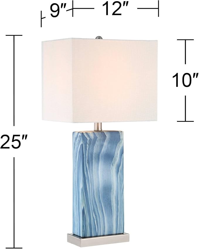 360 Lighting Connie Modern 3-Way Table Lamps 25" Tall Set of 2 - Image 4