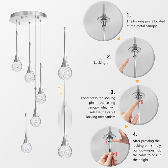 cenzoz 5-Lights Modern Pendant Lights - Image 2