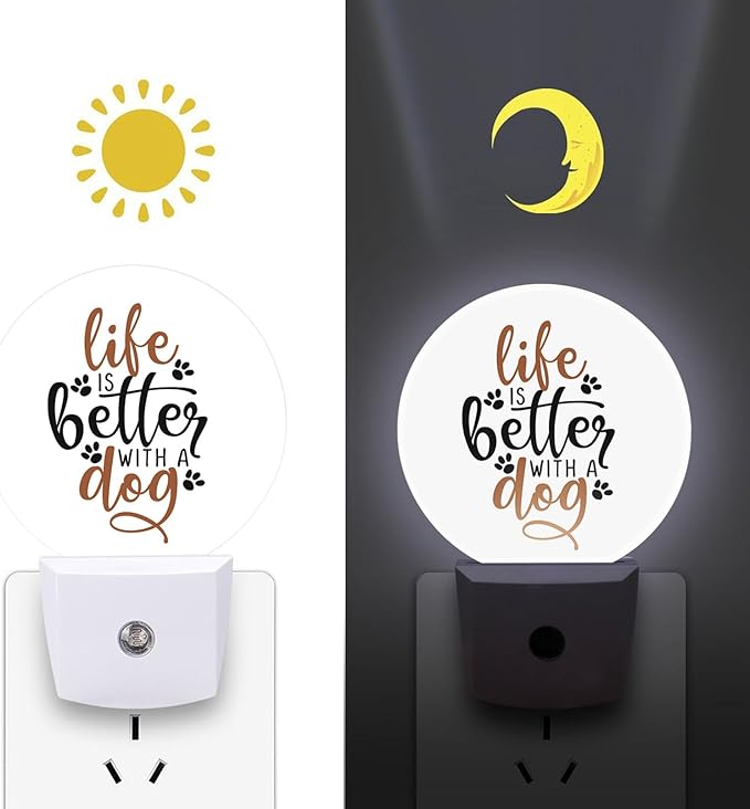 Round LED Night Light, Life is Better - Image 2