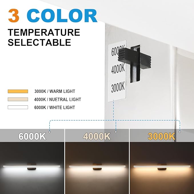 SineRise LED Modern Bathroom Vanity Light Bar, Chrome Dimmable Modern Acrylic - Image 2