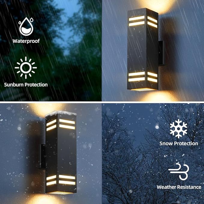 SHIMR Smart Outdoor Lights Color Changing 2 Pack, RGB+2700K-6500K Outdoor Wall - Image 5