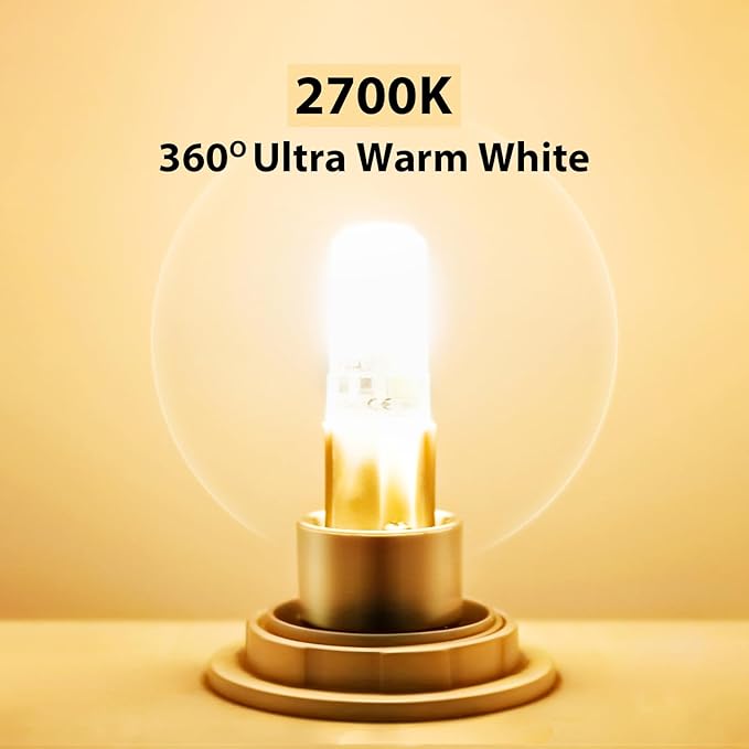 YGS-Tech G9 LED Bulb Dimmable, G9 Light Bulb, 2700K Ultra Warm White, G9 Base - Image 5