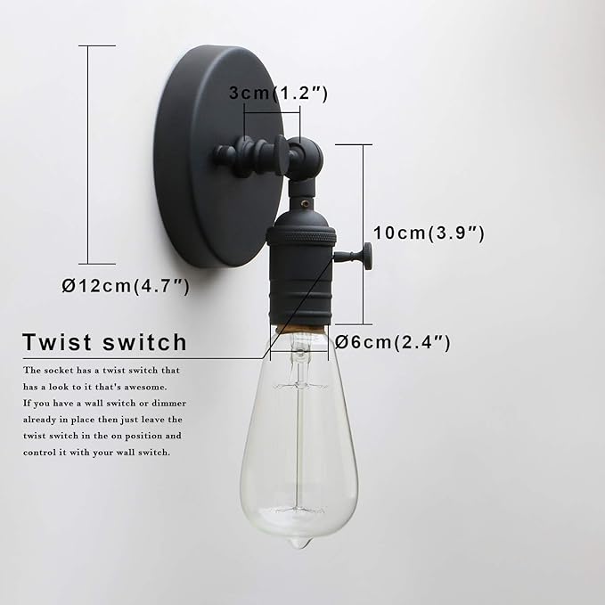 PERMO Minimalist Single Sconces Socket 1- Light Wall Sconce Lighting - Image 5