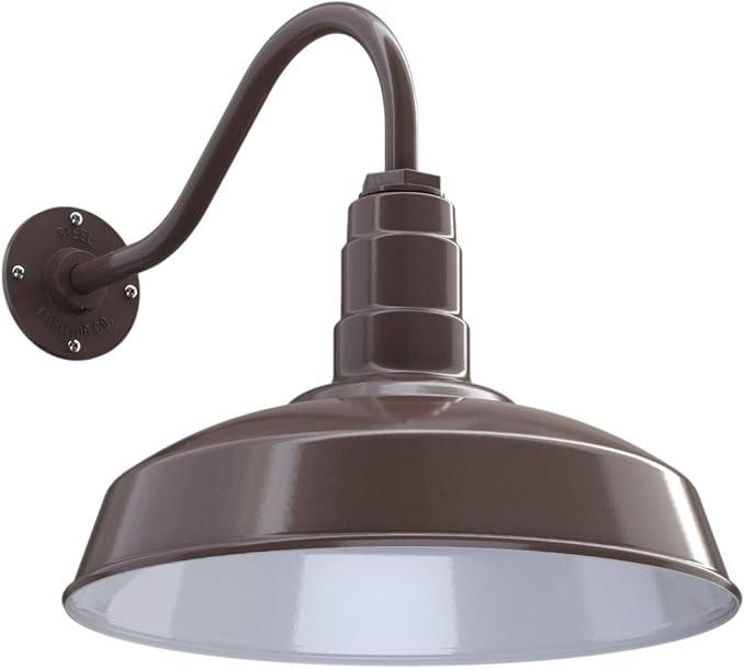 Steel Lighting Co. Gardena Barn Light | Outdoor Wall Mounted | 16" Dome | 16" by SteelLightingCo