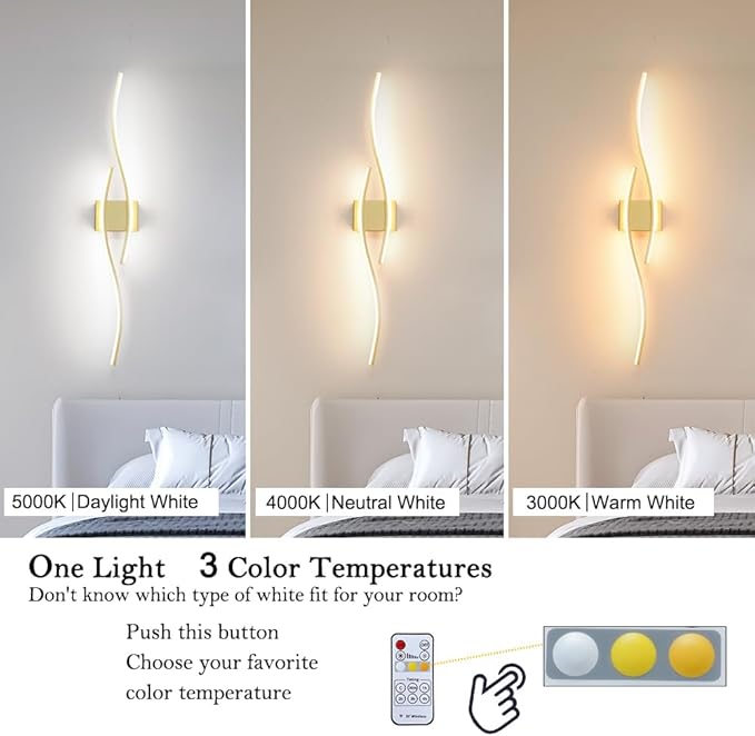 Modern Wall Sconces Set of 2, Dimmable LED - Image 8