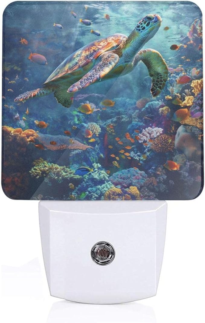 Led Night Light, Sea Turtle Decorative Plug in Nightlights, by Unknown