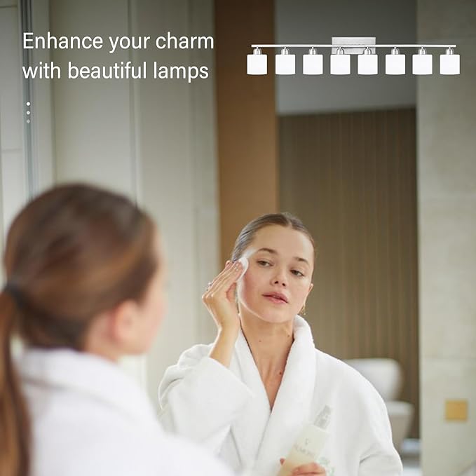 Brushed Nickel Light Fixture Bathroom - Image 6