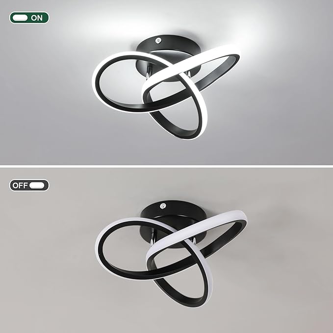 Modern LED Ceiling Light 19W Spiral Design 3000K/4500K/6500K 3 Color Modes - Image 9