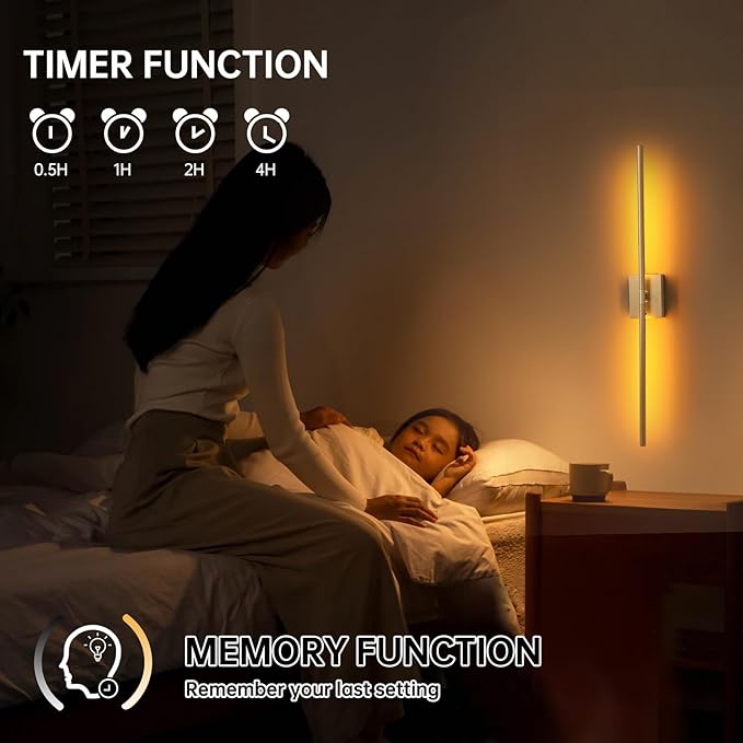 Battery Operated Wall Sconce Set of 2, 10000mAh Rechargeable Wall Sconces - Image 5