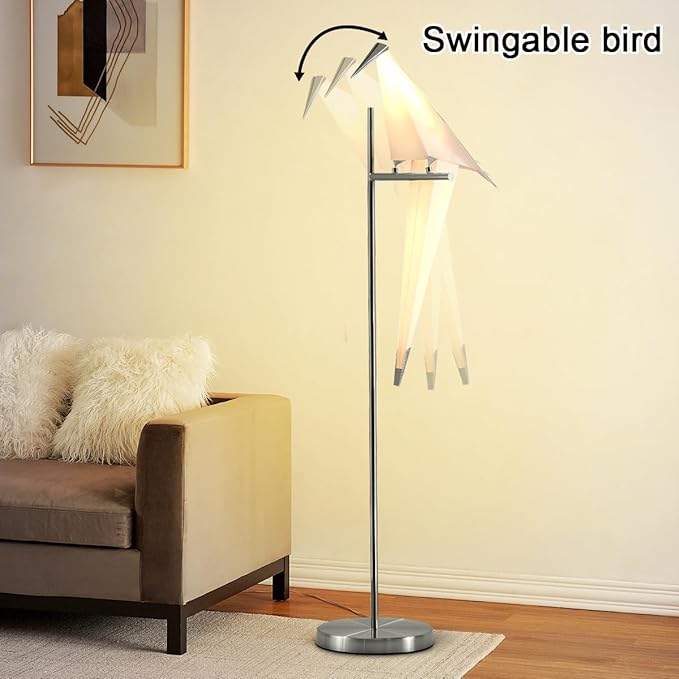 62-Inch Modern LED Bird Floor Lamp - Image 4