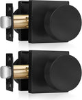 Haidms Matte Black Door Knobs Passage, Heavy Duty Square Matte Black Hall and by Haidms