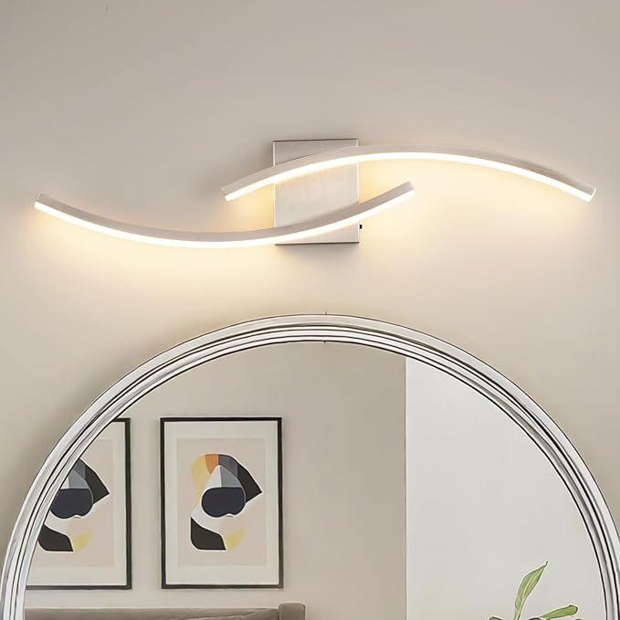 31.5 inch Modern Bathroom Vanity Light Brushed Nickel Lights Fixtures Dimmable by HLILCEH-Lighting