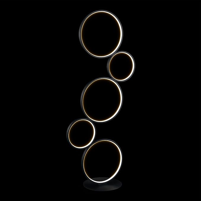 JONATHAN Y JYL7103A Pluto Stacked Circles 45" 5-Light Contemporary Modern - Image 8
