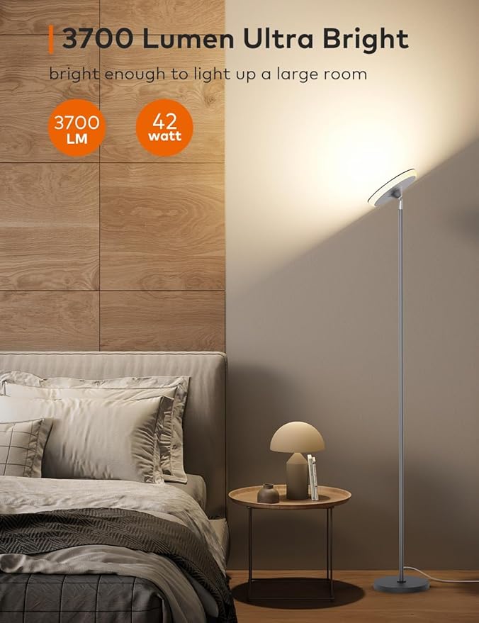 Bright Floor Lamp, 42W 3700LM LED Torchiere Floor Lamps - Image 4