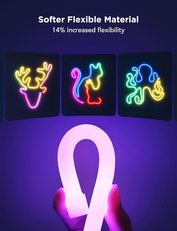 Govee RGBIC Neon Lights, LED Smart Neon Rope Light 2 Works - Image 4