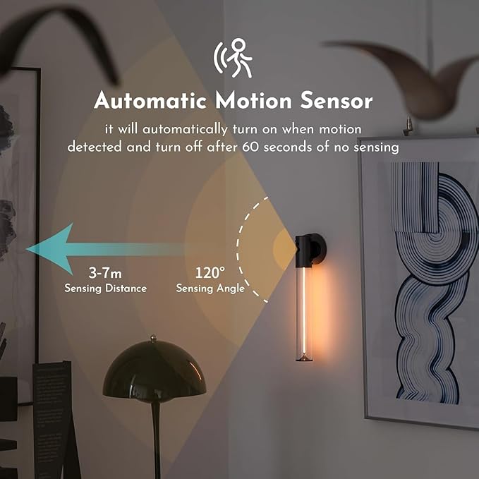 AUGE LIGHT Motion Sensor Wall Sconce Motion Sensor Light Magnetic Body Sensor - Image 2