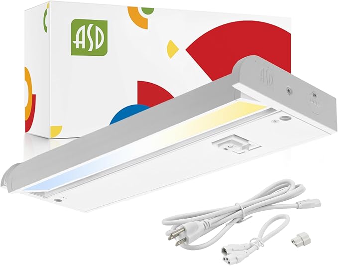 ASD Swivel LED Under Cabinet Lighting, 12 Inch 5W, Hardwired or Plug-in by ASDLightingCorporation