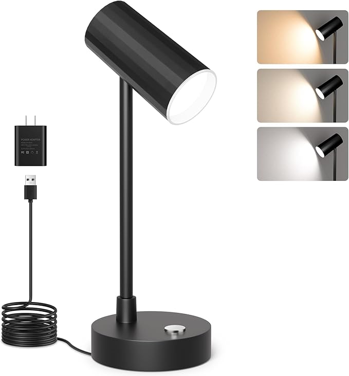 ShineTech Adjustable LED Eye-Caring Desk Lamp, Dimmable Stepless Brightness by ShineTech