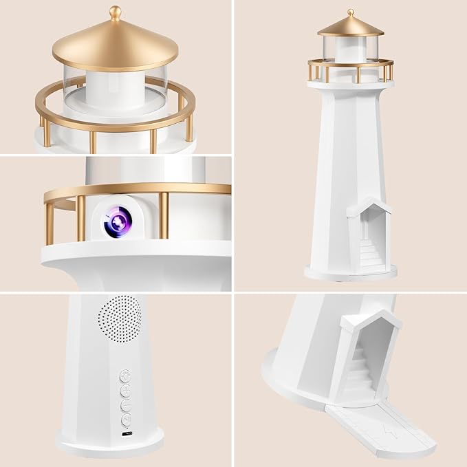 Light House Night Light with Speaker, Moon Projection Lamp, Wireless Phone - Image 5