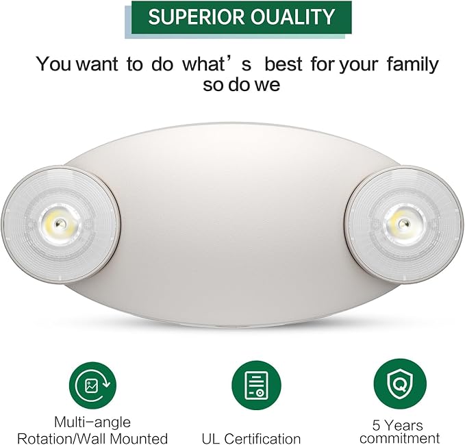 24 Packs Emergency Lights for Business, Hard Wired, LED Emergency Lights - Image 4