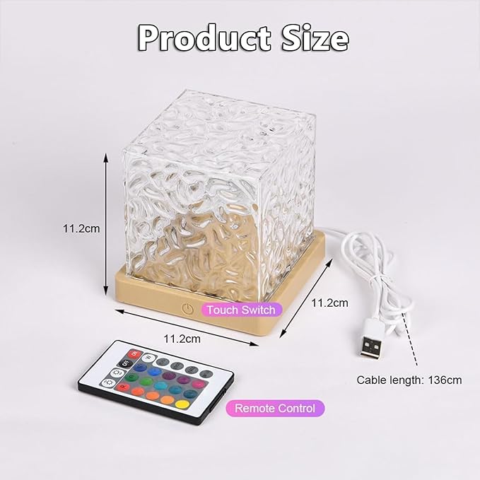 Ocean Wave Projector Light, 16-Color Luminorthe Cube Lamp & App Remote - Image 6