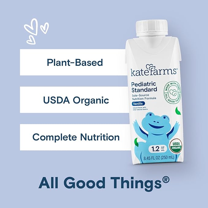 KATE FARMS Organic Pediatric 1.2 High Calorie Vanilla Nutrition Shake, 12g - Image 4