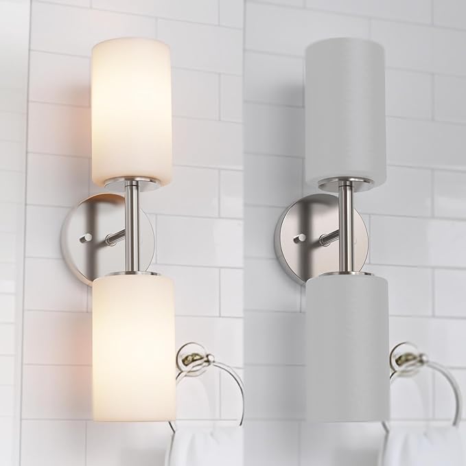 Talos 2-Light Wall Sconce Light in Brushed Nickel - Image 5