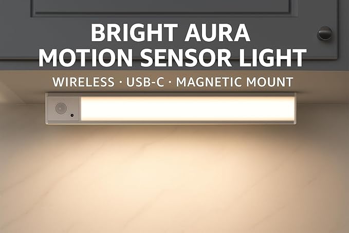 16-inch Wireless Under Cabinet Lighting, Motion Sensor LED Lights, USB-C - Image 5