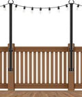 2 Pack String Light Poles, 5Ft Metal Poles by NUERPO
