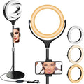 8 inch Desk Ring Light with Stand, Adjustable Computer Circle Light by Yarrashop