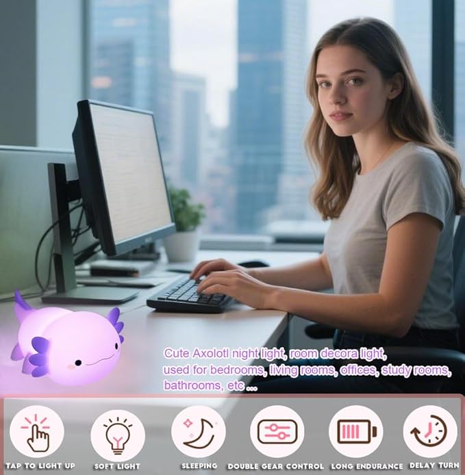 DREAMING MY DREAM Axolotl Night Light - Image 5