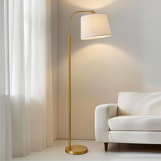 Oneach 62" Gold Floor Lamp for Living Rooms Tall Arc Standing Lamps for - Image 2