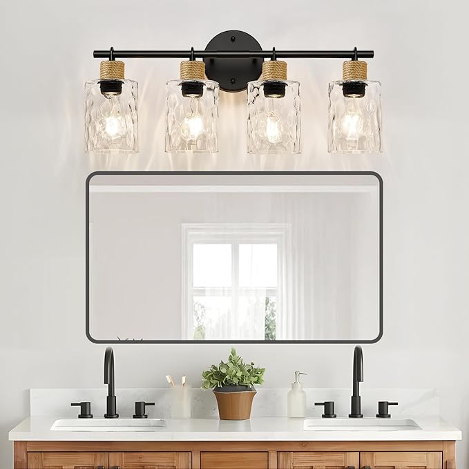 2025 Upgrade Bathroom Light Fixtures, 4-Light Coastal Vanity Lights - Image 5
