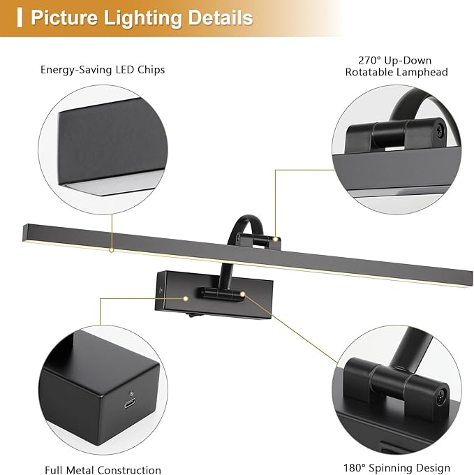 Wireless Picture Lights for Wall Battery Operated - Image 4