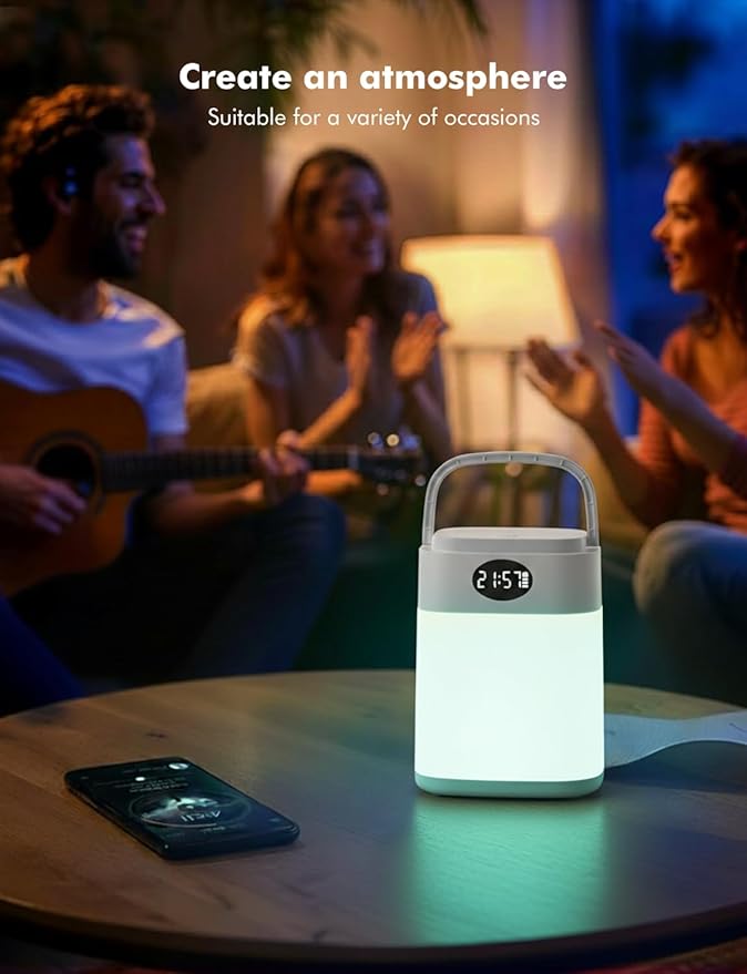 YHW RGB Touch Table Lamp, Dimmable Small RGB Bedside Bed Lamp - Image 7