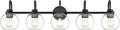 Bathroom Light Fixtures, 5-Light Matte Black Vanity Lights by Audickic