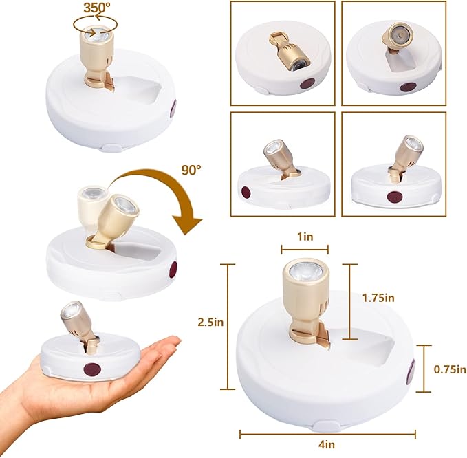 Battery Operated Spotlights, Cordless Picture Light, Dimmable Accent Lighting - Image 5