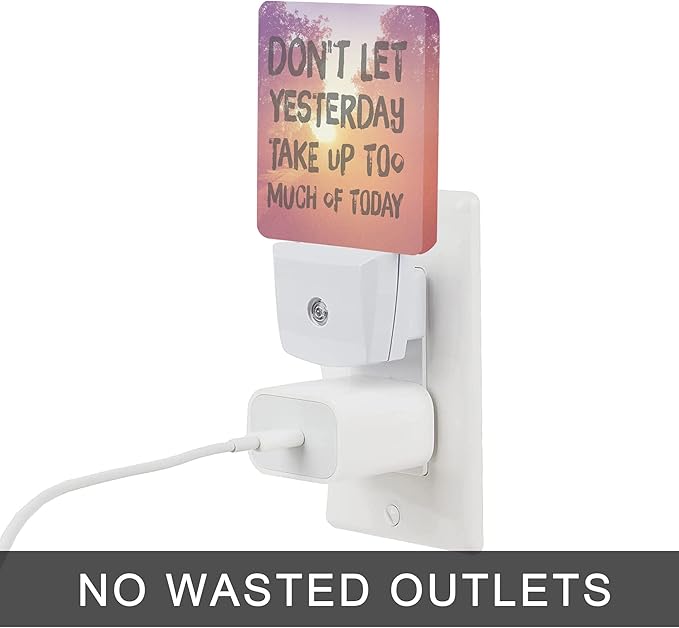 Inspirational Quote Night Light, Don't Let Yesterday Take Up Too Much of Today - Image 4