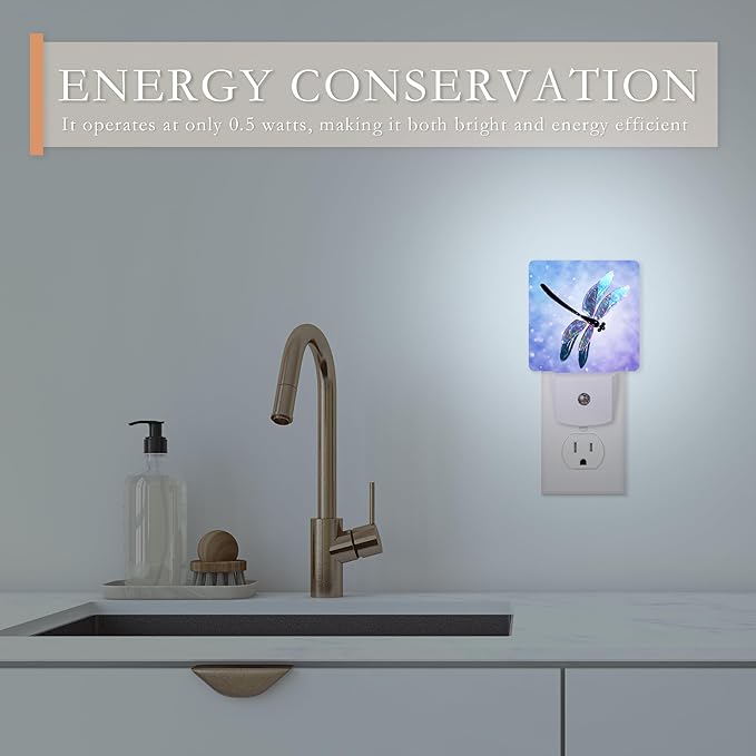 Dragonfly Night Light for Kids, Fantasy Dragonfly LED Night Light Plug into Wall - Image 5