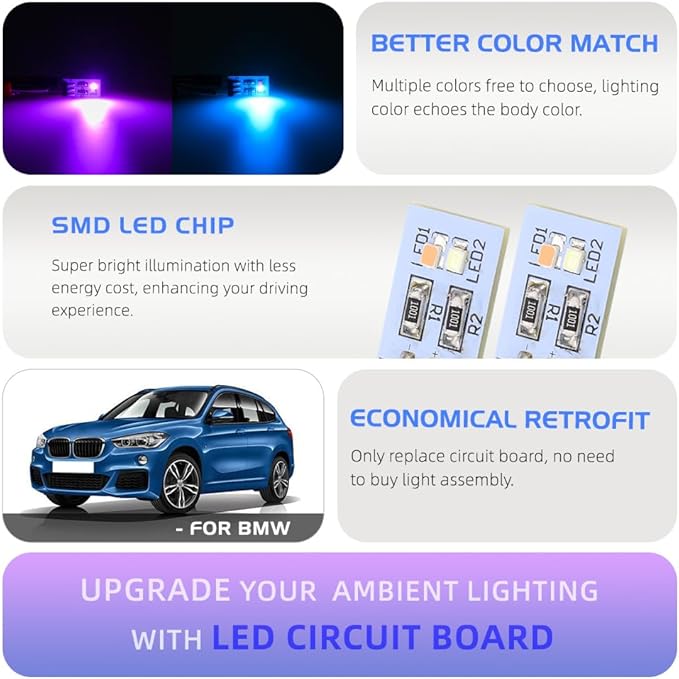 NJSBYL Blue-Purple Interior Ambient Lighting LED Circuit Board - Image 3