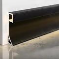LED Aluminium Metal Baseboard Trim, Matte Black Finish 20 Pack 1.97 Inch x 3.94 by Bopaodao