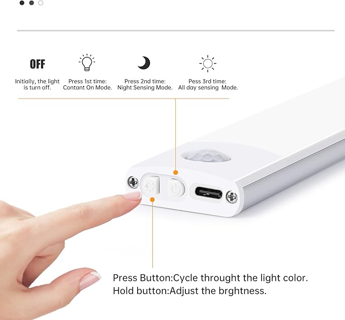 Under Cabinet Lights, 40 LED Rechargeable Battery Operated Motion Sensor Light - Image 3