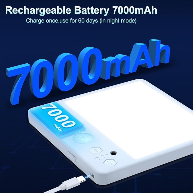 Motion Sensor Ceiling Light, 7000mAh Rechargeable Closet Light - Image 2