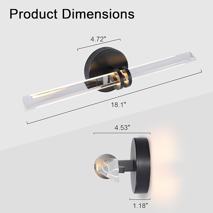 YUYI Crystal Picture Light for Wall, Modern K9 Crystal Dimmable Painting Lights - Image 2