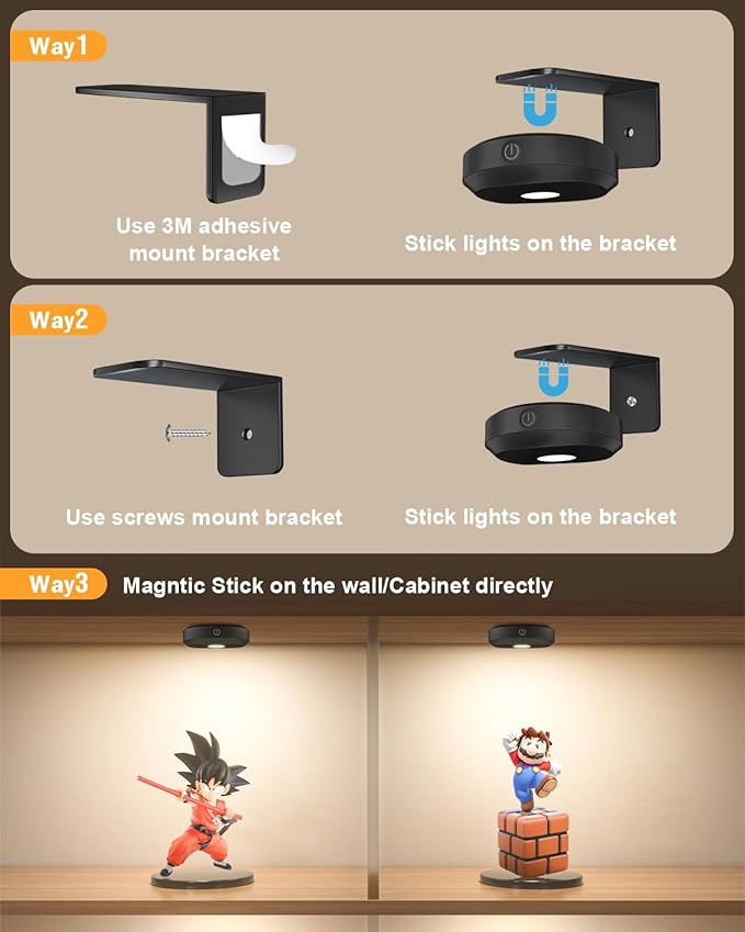 WILLED Picture Lights for Wall Rechargeable, Wireless Battery Operated Art - Image 7