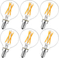 LiteHistory e12 led dimmable g16.5 Light Bulb 6W Equal 60 Watt 600lm AC120V e12 by LiteHistory