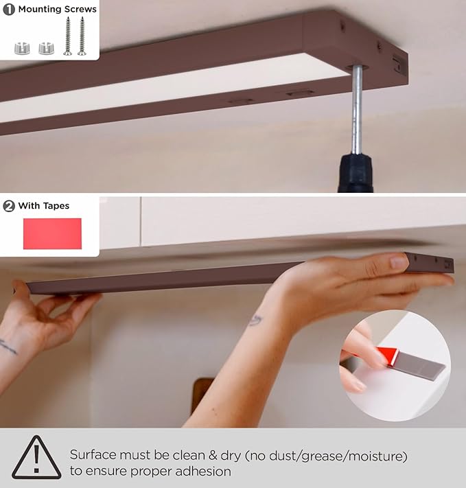 12 Inch Under Cabinet Lighting Plug in, 7W 120V 3 Color 3000K/4000K/5000K - Image 7